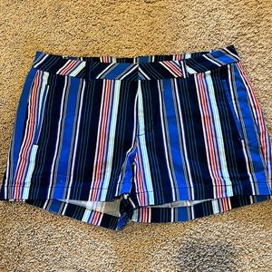 Striped summer shorts twill